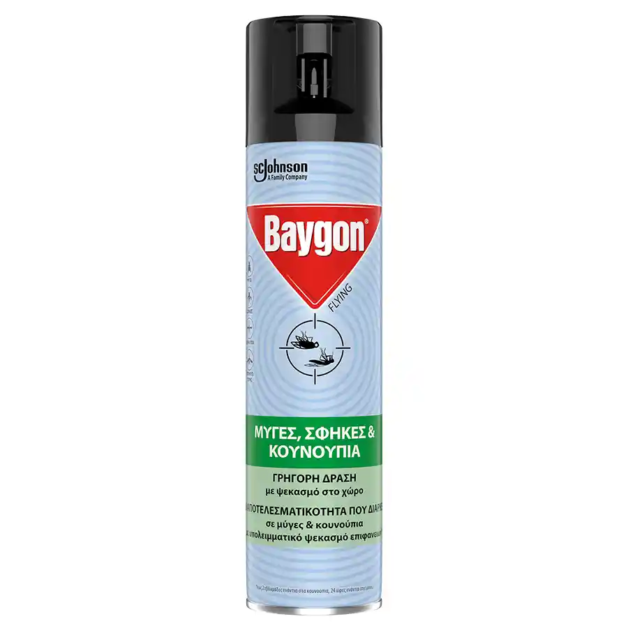 Baygon Εντομοκτόνο Σπρέι Ιπτάμενα Έντομα 300ml.