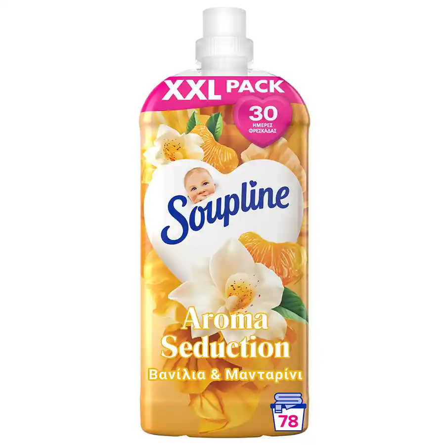 Soupline Aroma Συμπυκνωμένο Μαλακτικό Ρούχων Βανίλια & Μανταρίνι 78mez. 1,638lt.