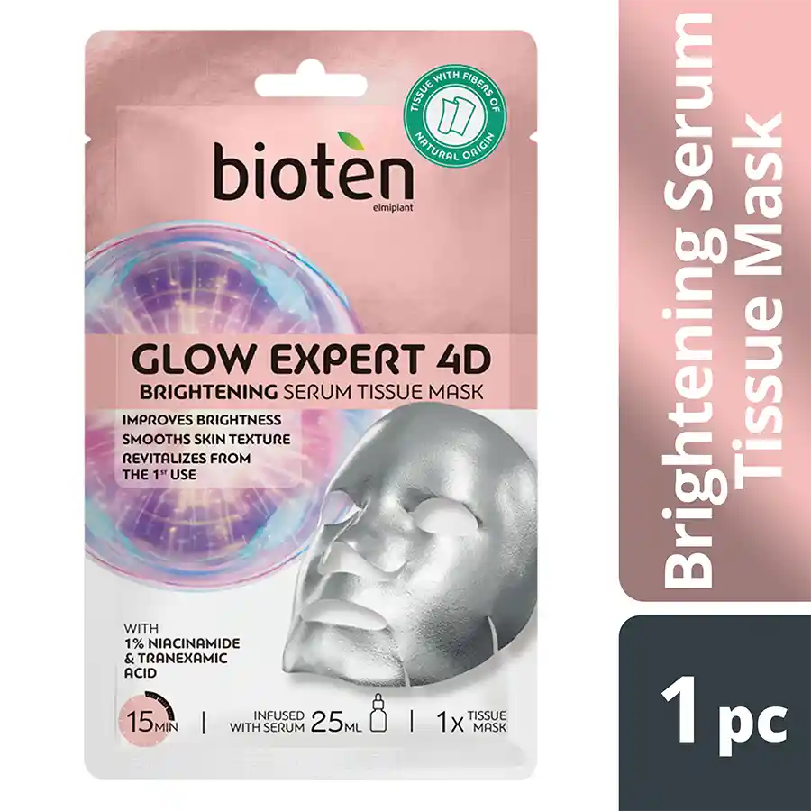 Bioten Glow Expert 4D Υφασμάτινη Μάσκα Προσώπου 1τεμ.