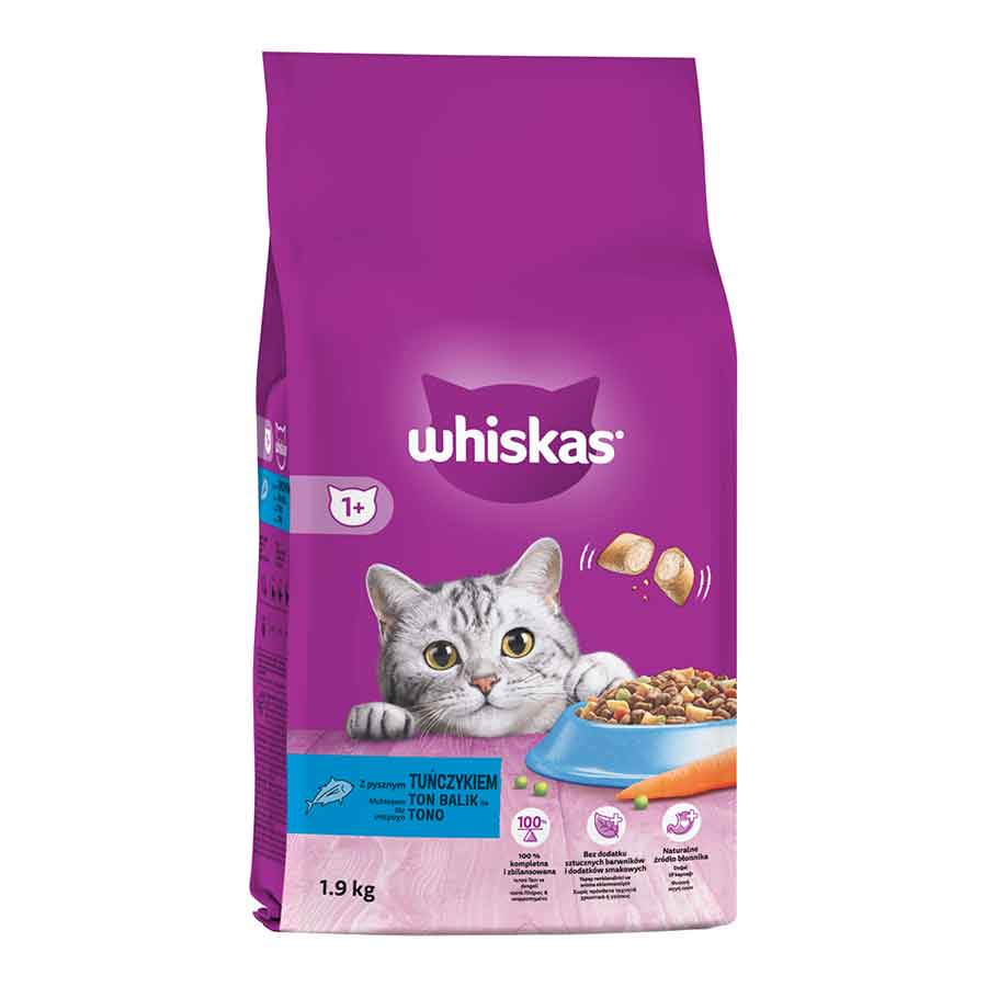 Whiskas Ξηρά Γατοτροφή Τόνος 1,9kg.