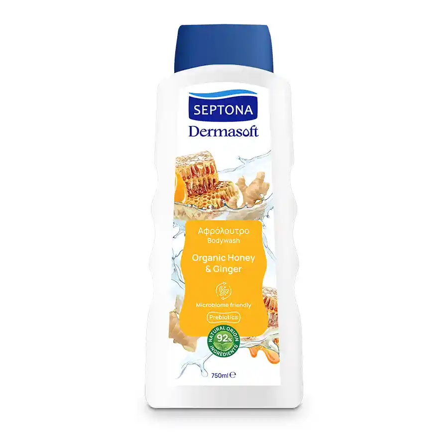 Septona Dermasoft Αφρόλουτρο Honey & Ginger 750ml.