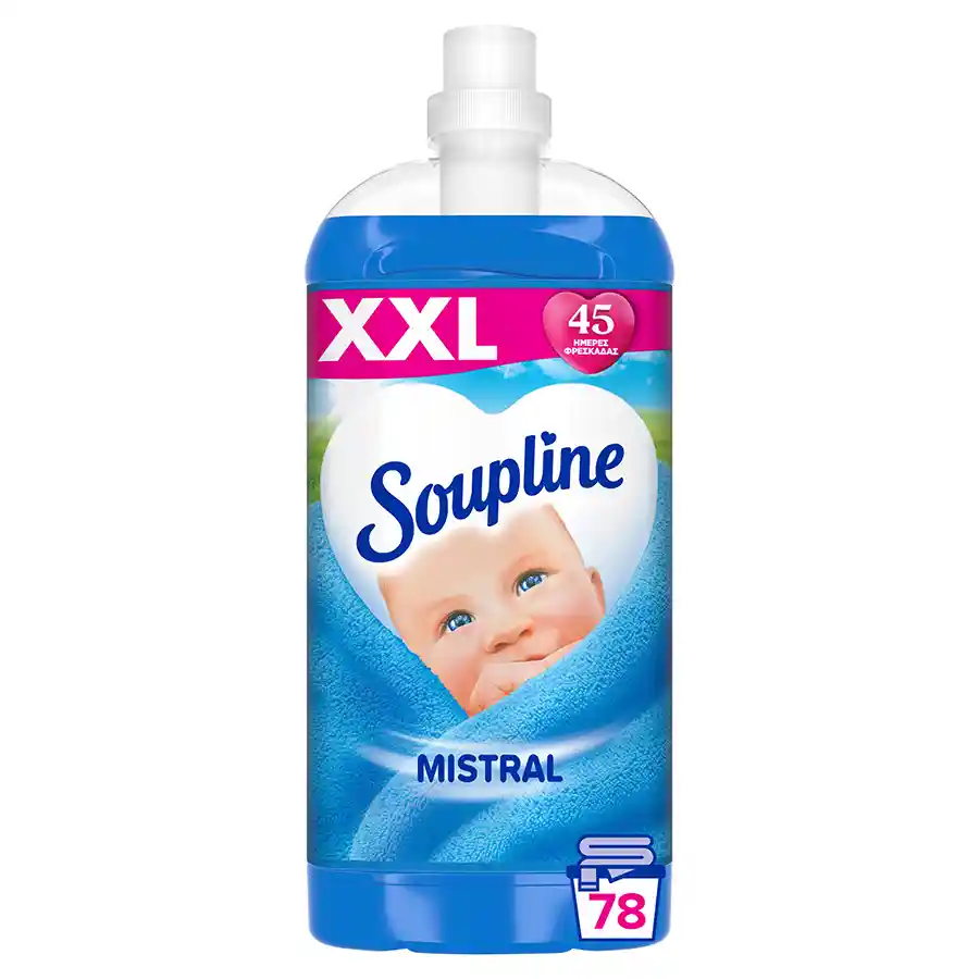Soupline Συμπυκνωμένο Μαλακτικό Ρούχων Mistral 78mez. 1,638lt.