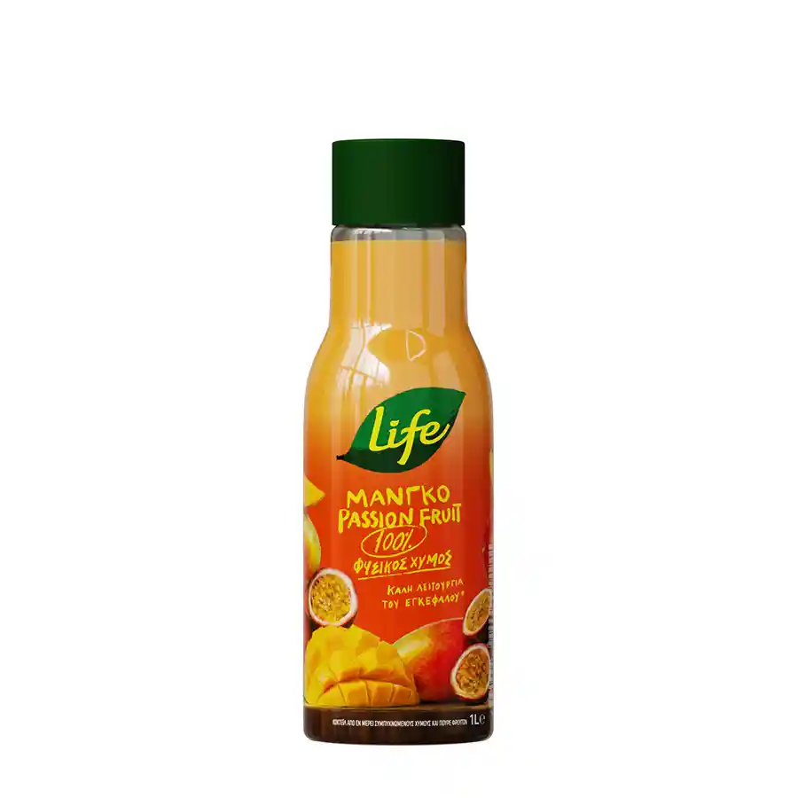Δέλτα Life Φυσικός Χυμός Μάνγκο Passion Fruit 1lt.