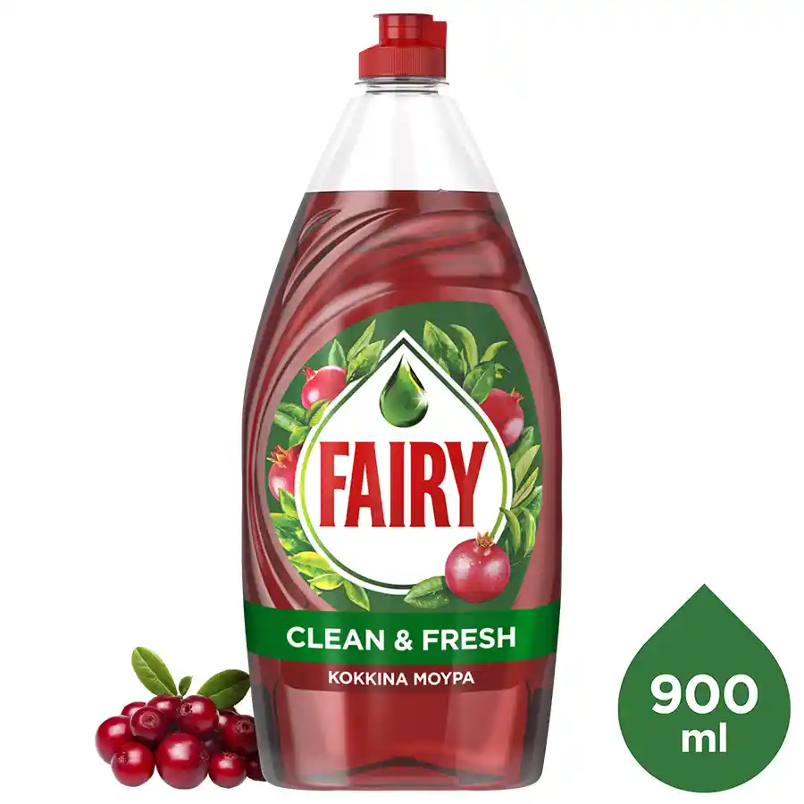 Fairy Clean & Fresh Υγρό Απορρυπαντικό Πιάτων Floral 900ml.