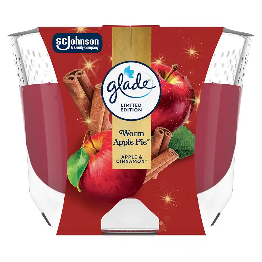 Glade Αρωματικό Κερί Warm Apple Pie Large 204γρ.