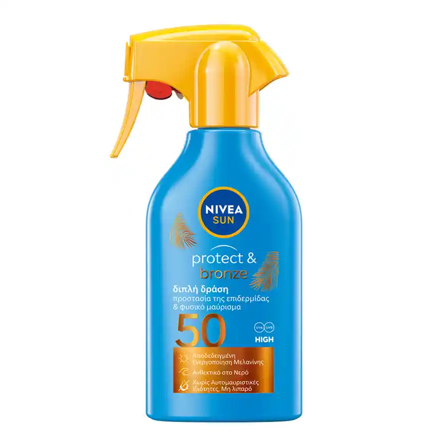 Nivea Sun Protect & Bronze Αντηλιακό Σπρέι Trigger SPF50 250ml.