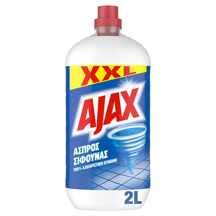 Ajax Υγρό Καθαριστικό Πατώματος Άσπρος Σίφουνας 2lt.