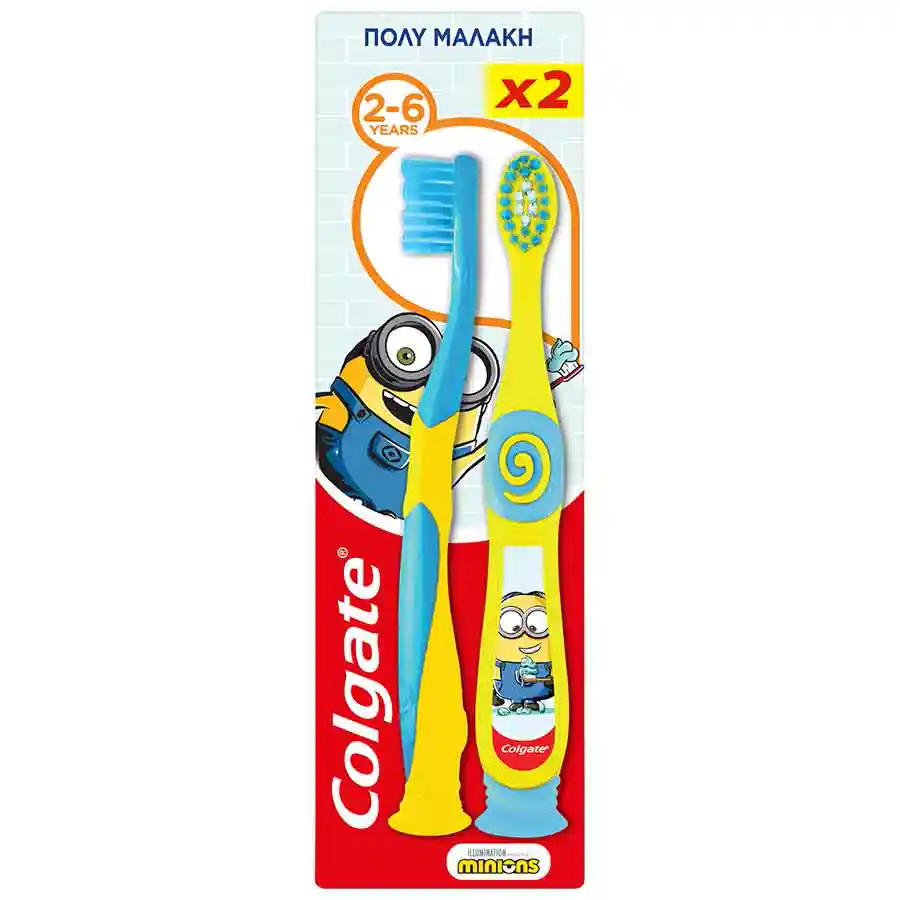 Colgate Οδοντόβουρτσα Παιδική Πολύ Μαλακή 2-6 Ετών 2τεμ.