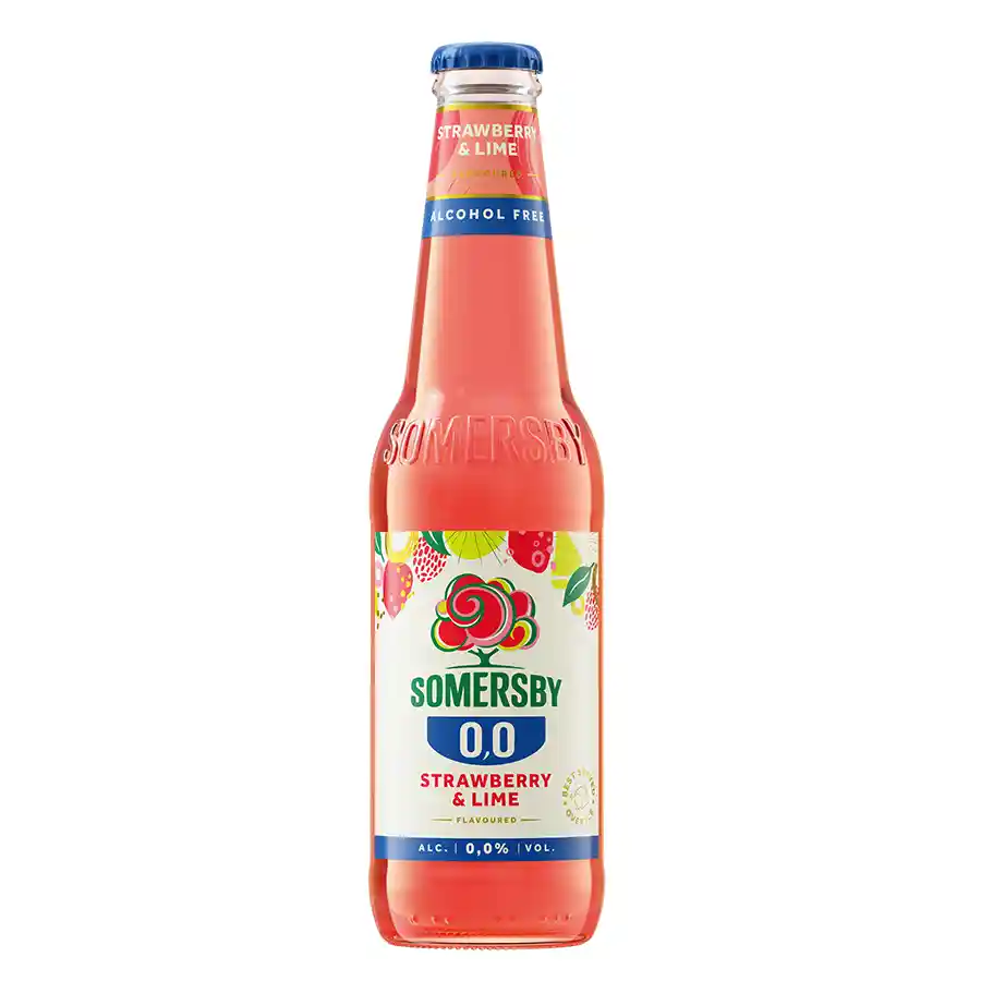 Somersby Φράουλα & Λάιμ Χωρίς Αλκοόλ 330ml.