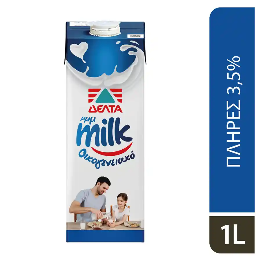 Δέλτα Μμμmilk Οικογενειακό Γάλα 3,5% Λιπαρά 1lt.