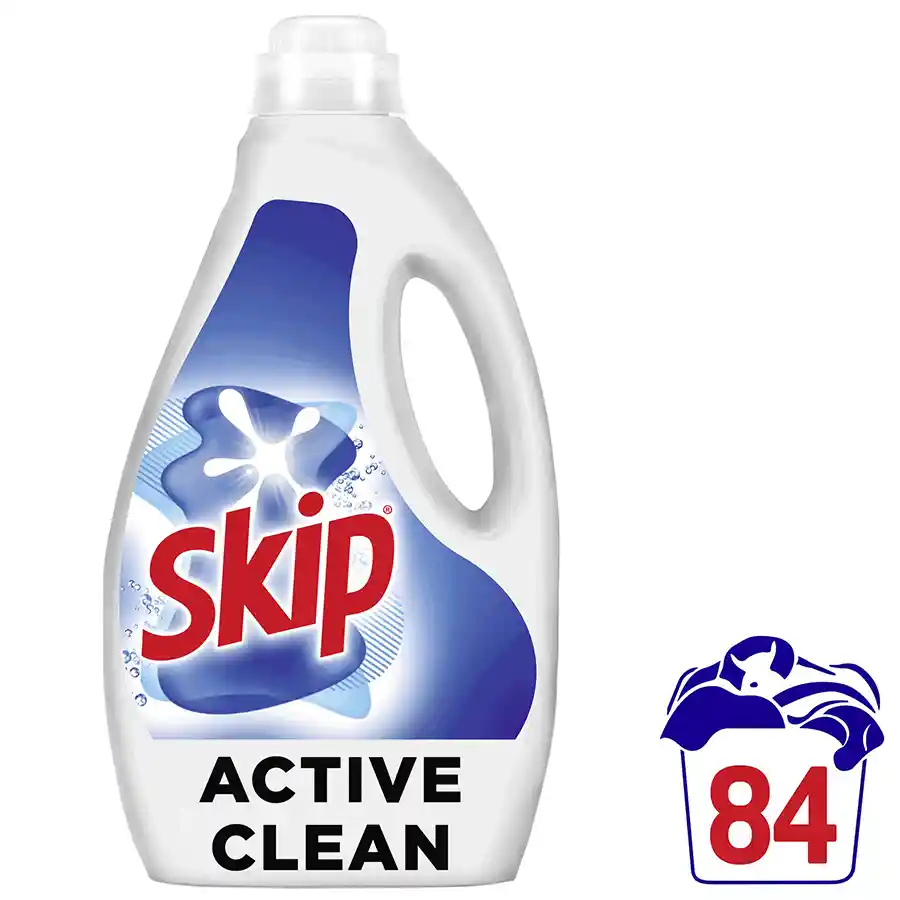 Skip Υγρό Απορρυπαντικό Πλυντηρίου Ρούχων Active Clean 84mez.3,78lt.
