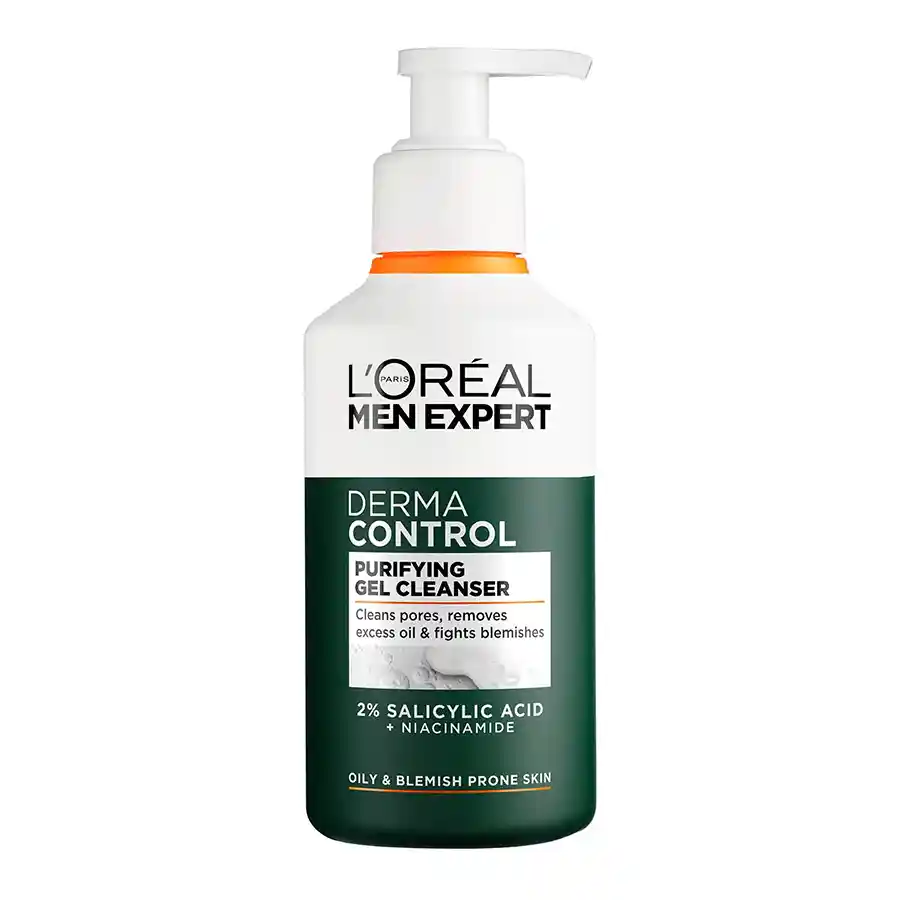 L'oreal Men Expert Derma Control Gel Καθαρισμού Προσώπου Για Λιπαρές Επιδερμίδες 260ml.