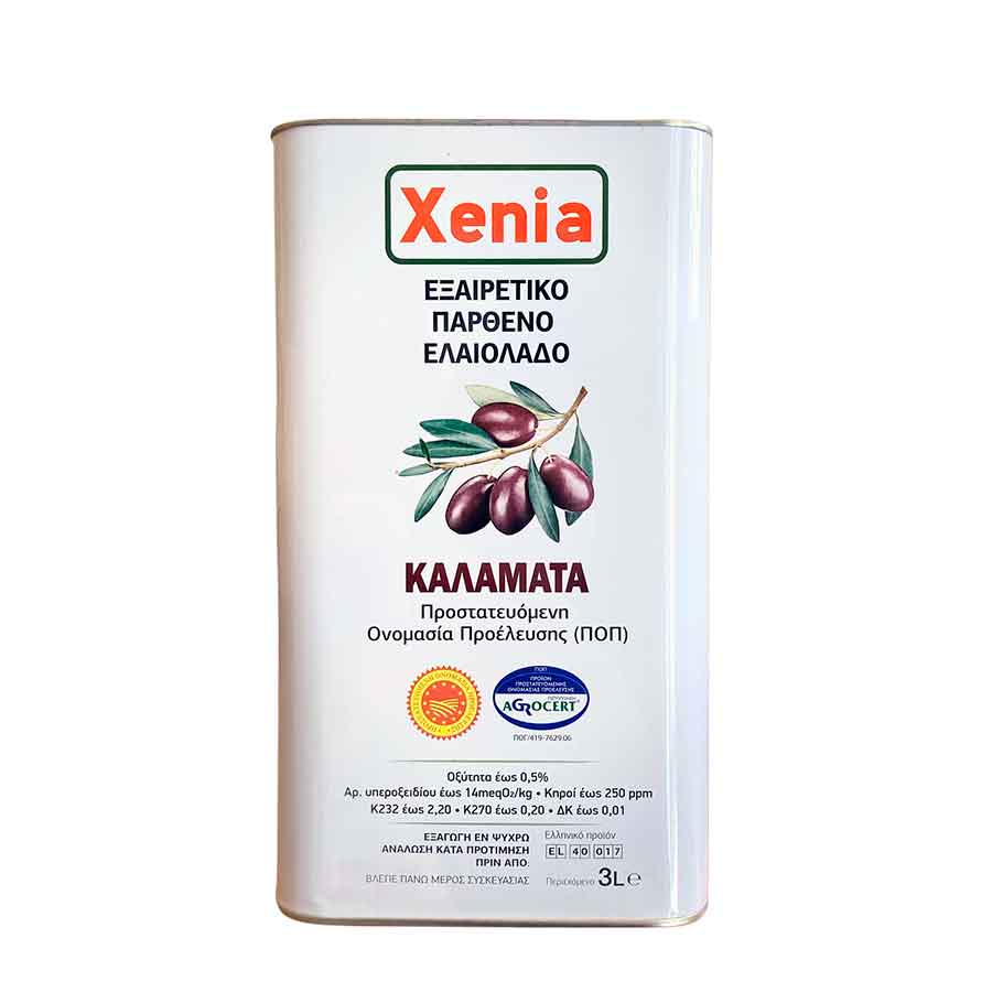 Xenia Ελαιόλαδο Εξαιρετικό Παρθένο ΠΟΠ Καλαμάτας 3lt.