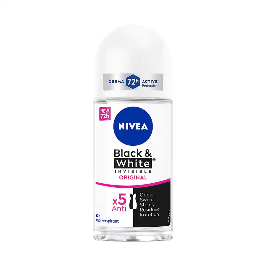 Nivea Black & White Clear Invisible Αποσμητικό Roll-On 50ml.