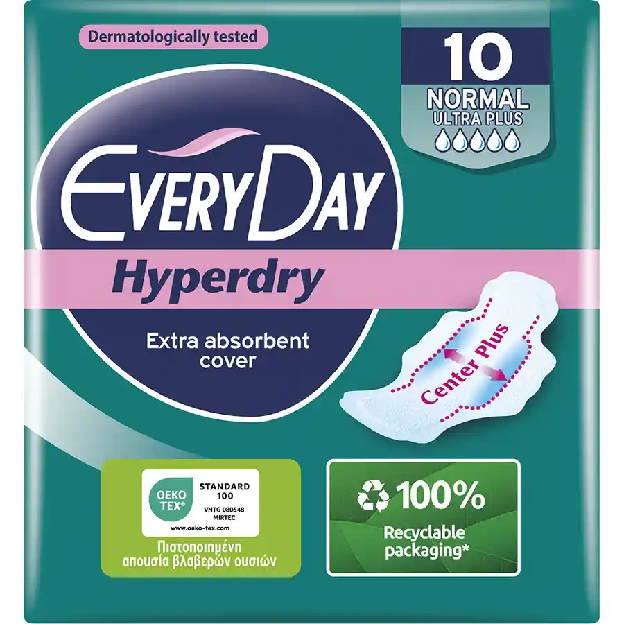 Every Day Hyperdry Σερβιέτες Normal Ultra Plus 10τεμ.