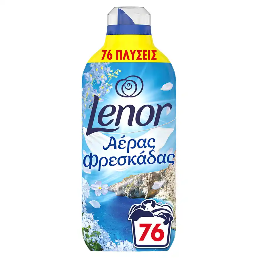 Lenor Fresh Air Συμπυκνωμένο Μαλακτικό Ρούχων Θαλλασινό Αεράκι 76mez. 1,064lt.