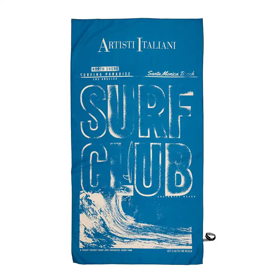 Artisti Italiani Πετσέτα Θαλάσσης Μικροΐνας 200gsm Με Σχέδιο Surf Club 85x160cm.
