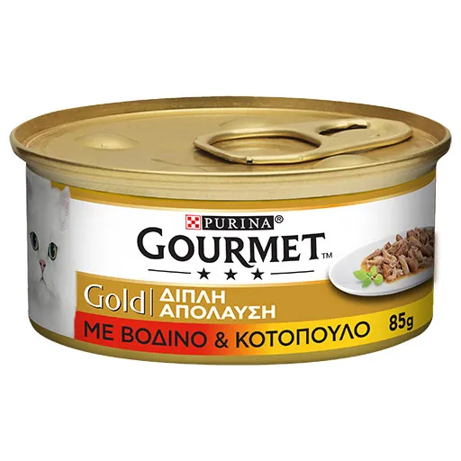 Purina Gourmet Gold Γατοτροφή Duo Βοδινό & Κοτόπουλο 85γρ.