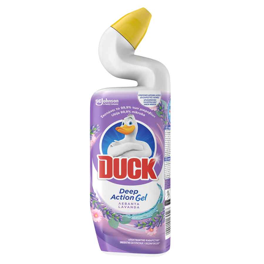 Duck Deep Action Gel Απολυμαντικό Καθαριστικό Λεκάνης Τουαλέτας Λεβάντα 750ml.