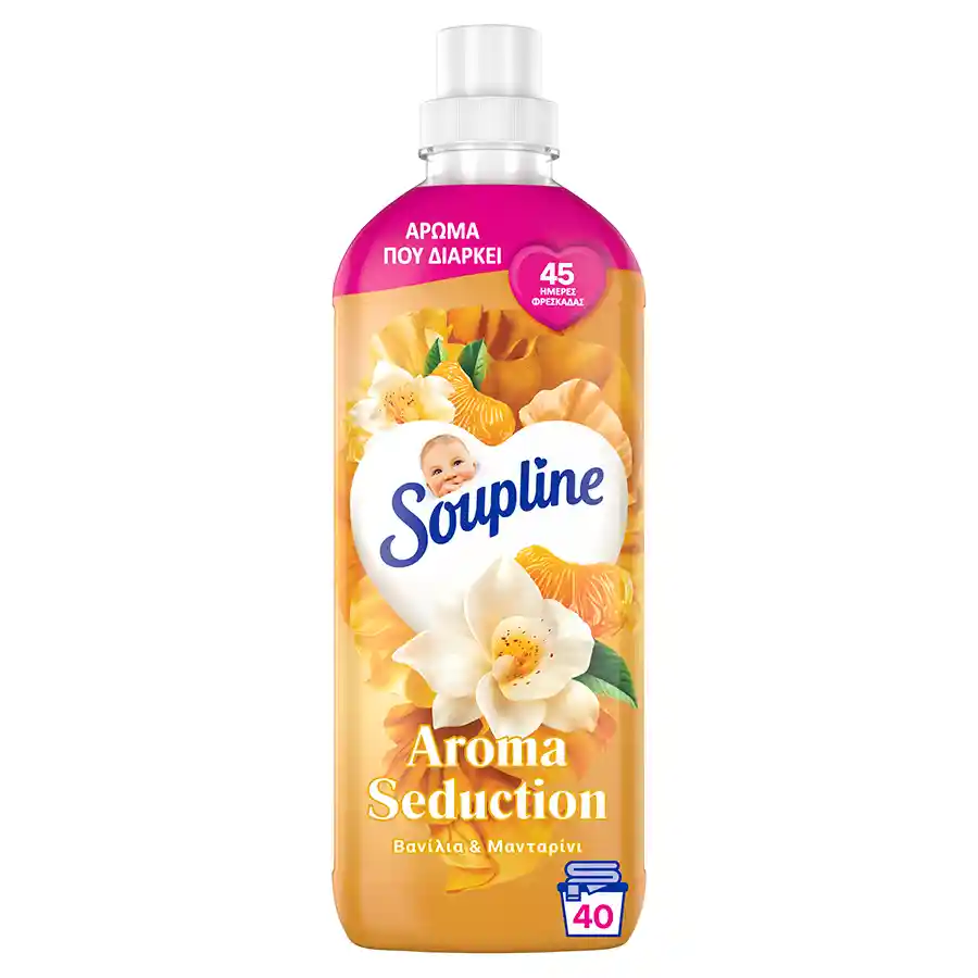 Soupline Aroma Συμπυκνωμένο Μαλακτικό Ρούχων Βανίλια & Μανταρίνι 40mez. 840ml.