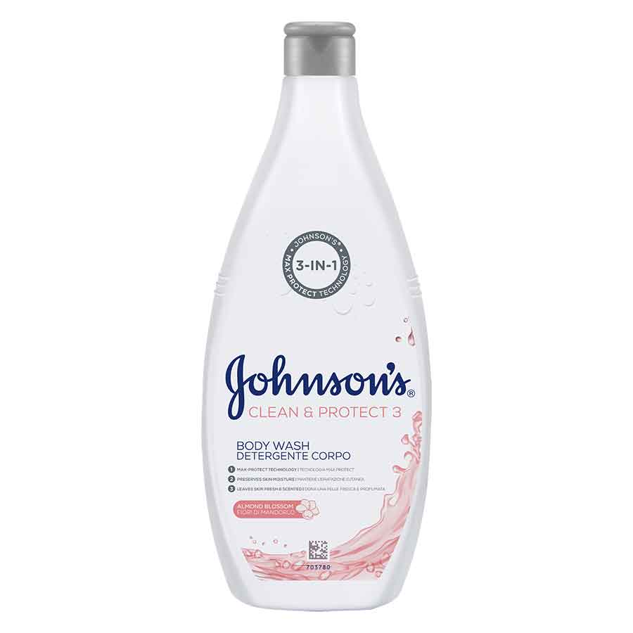 Johnson's Αφρόλουτρο Clean & Protect 3 Άνθη Αμυγδάλου 750ml.