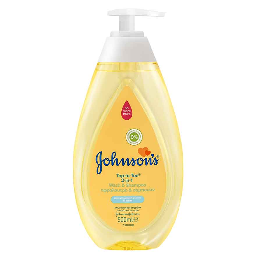 Johnson's Baby Top-to-Toe Αφρόλουτρο & Σαμπουάν Με Αντλία 500ml.