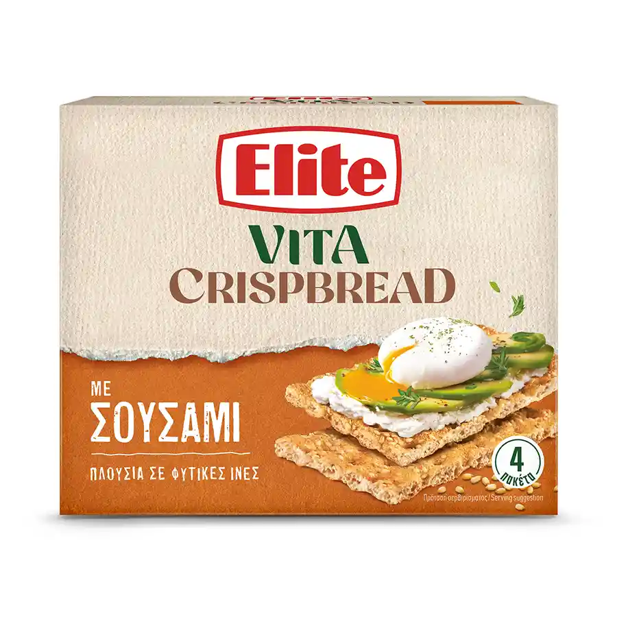 Elite Vita Φρυγανιές Crispbread Με Σουσάμι 240γρ.