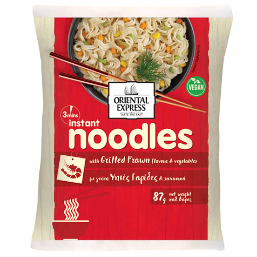 Oriental Express Noodles Ψητές Γαρίδες 3' 87γρ.
