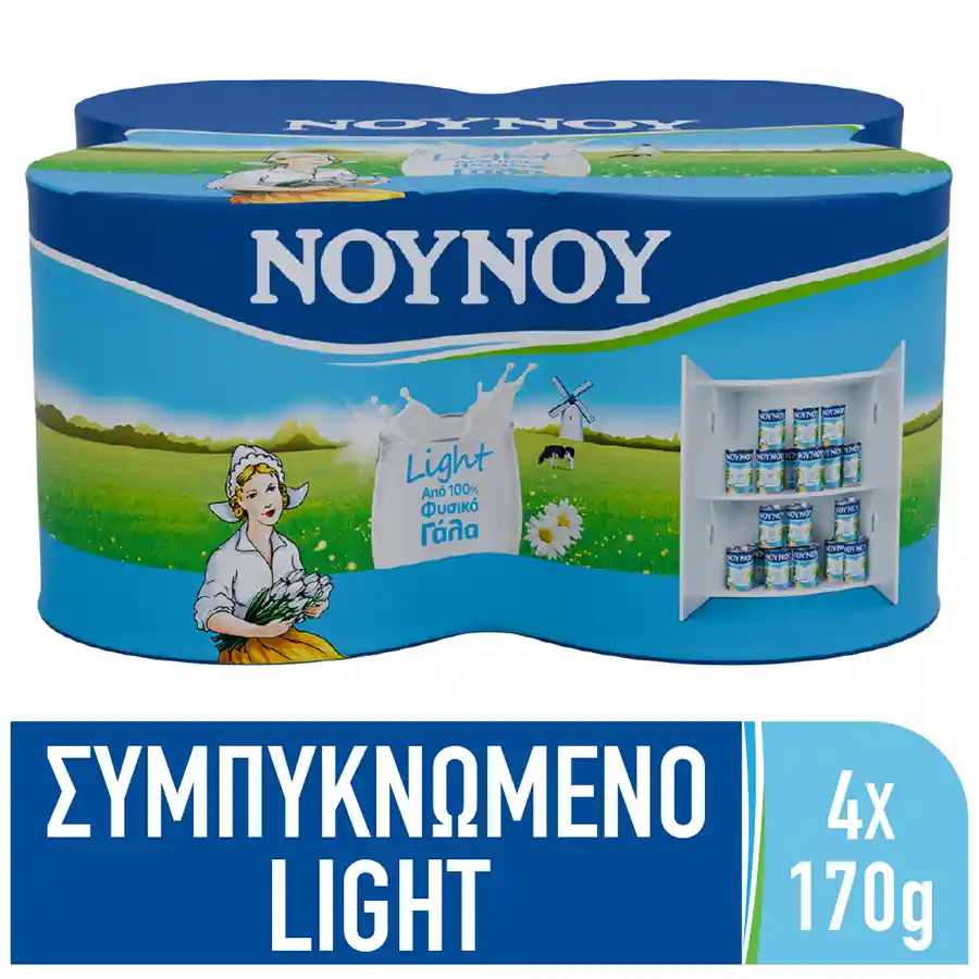 Νουνού Γάλα Συμπυκνωμένο Light 4x170γρ.