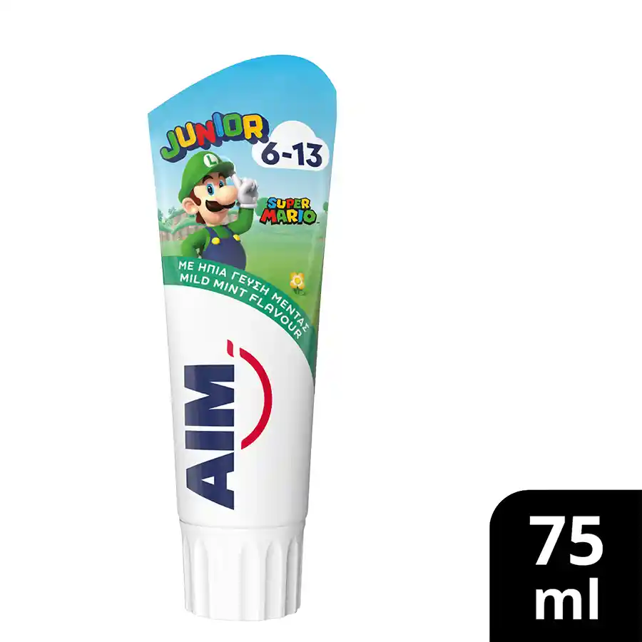 Aim Οδοντόκρεμα  6-13Ετών 75ml. (Διάφορα Σχέδια)