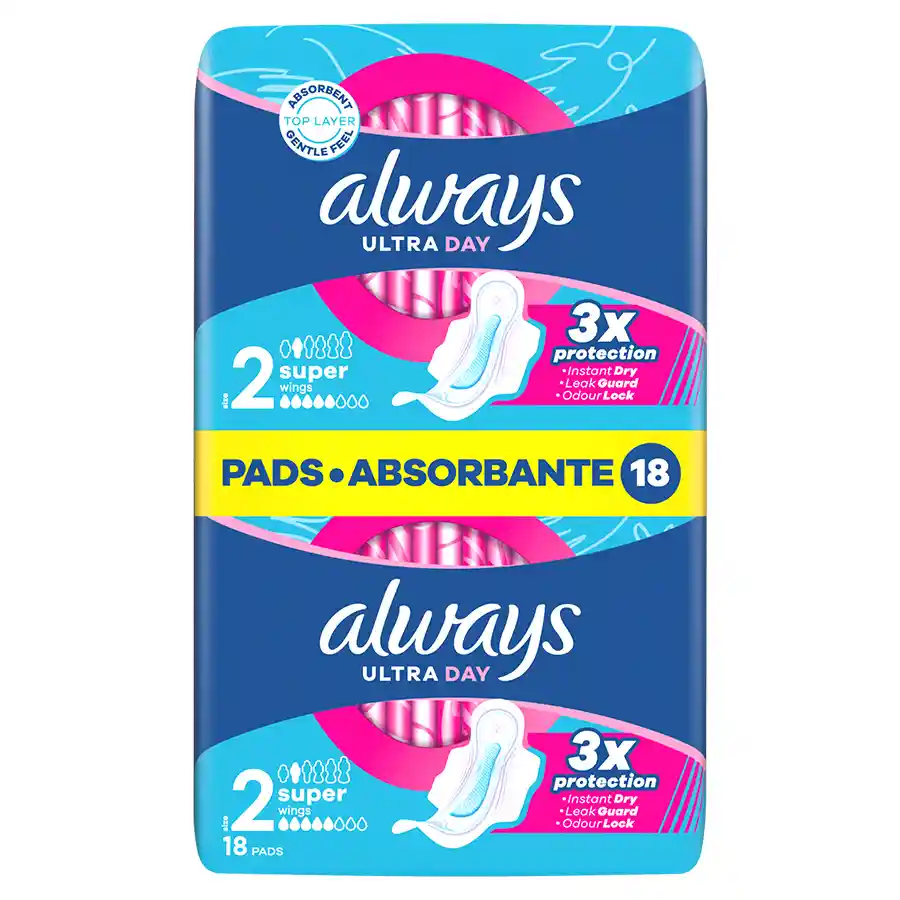 Always Ultra Plus Σερβιέτες (Μέγεθος 2) Value Pack 18τεμ.
