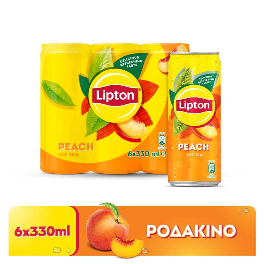 Lipton Κρύο Τσάι Ροδάκινο 6x330ml.