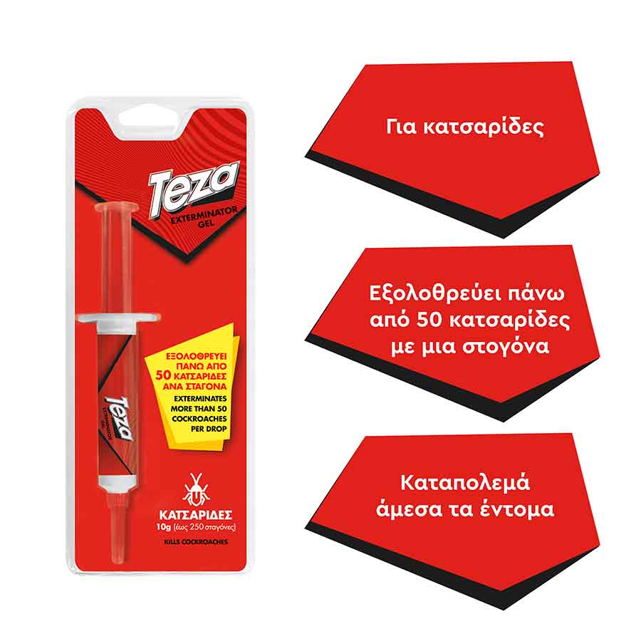 Teza Κατσαριδοκτόνο Gel Σύριγγα 10γρ.
