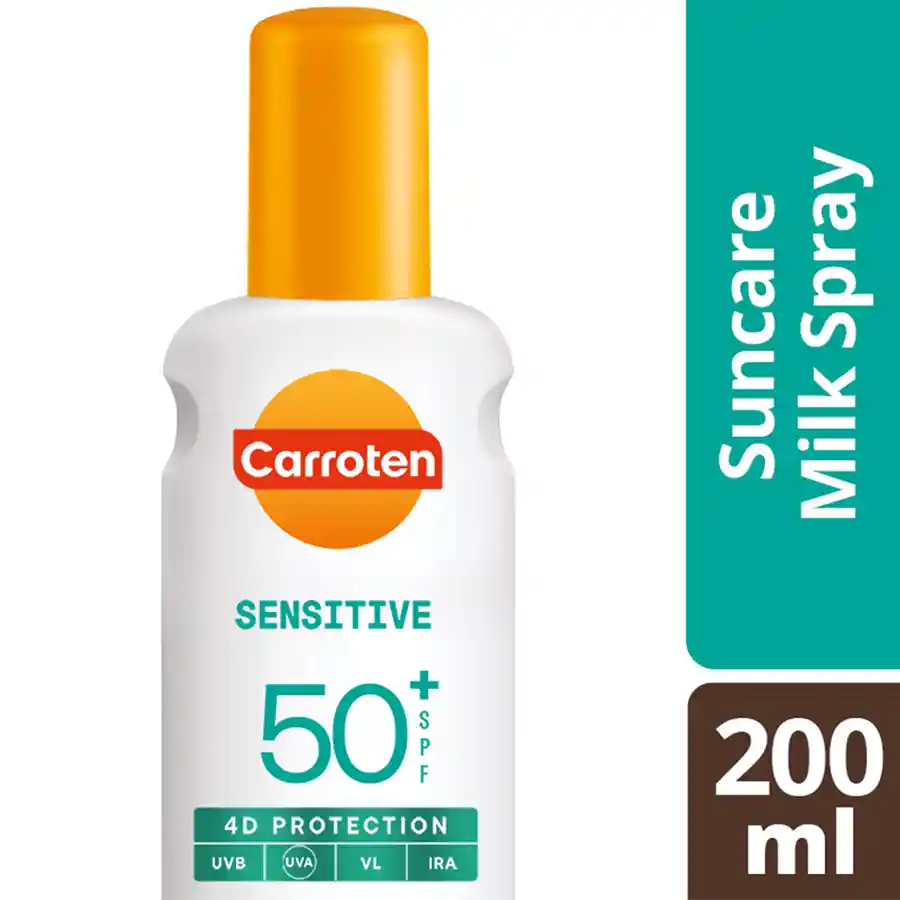 Carroten Αντηλιακό Γαλάκτωμα Sensitive Σπρέι SPF50+ 200ml.