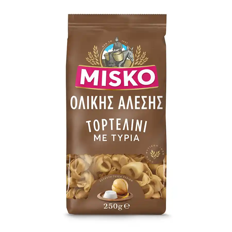 Misko Τορτελίνι Ολικής Άλεσης Με Τυριά 250γρ.