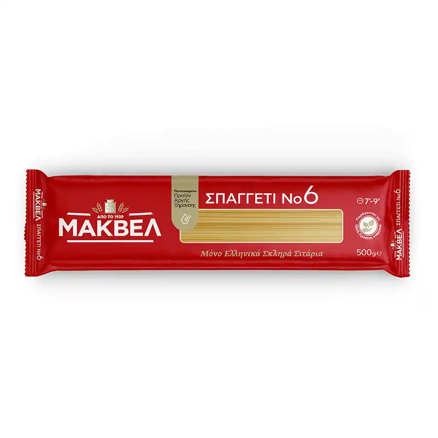 Μάκβελ Σπαγγέτι Νo6 500γρ.