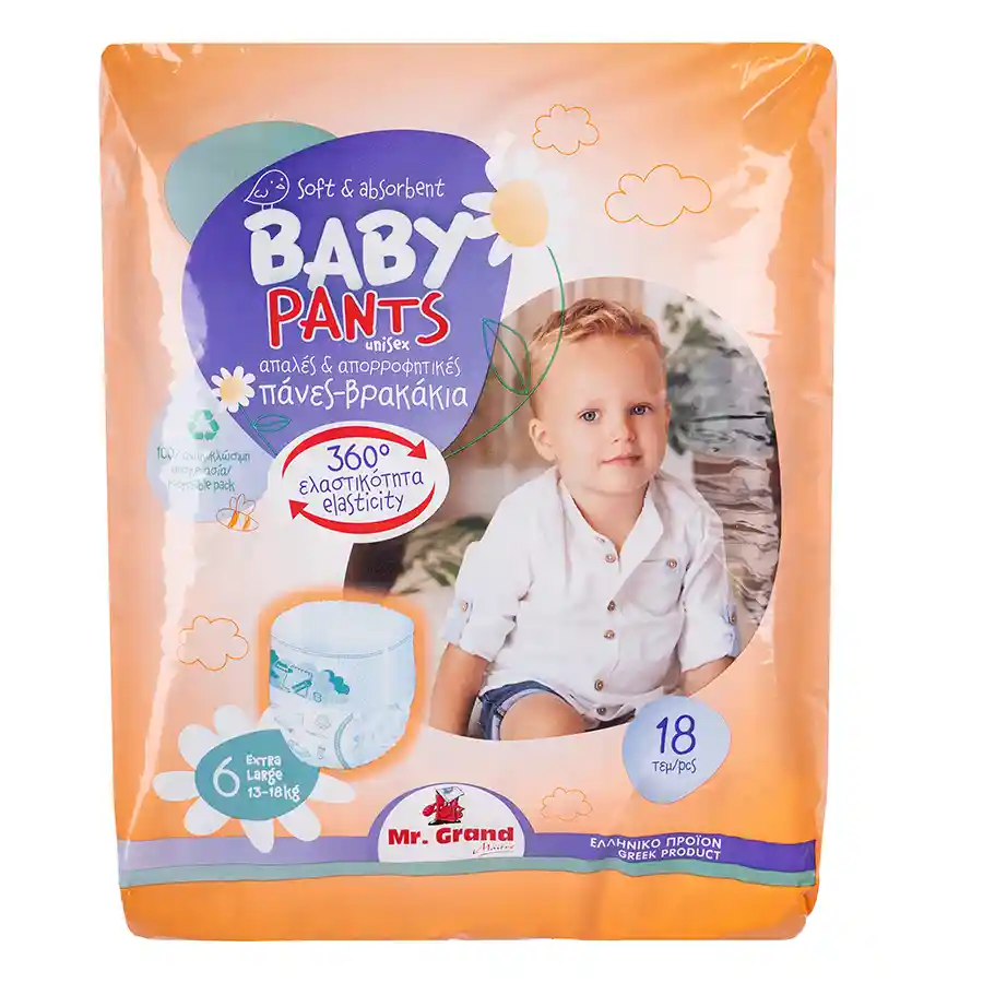 MrGrand Βρεφικές Πάνες Βρακάκι Nο6 Maxi (13-18kg.) 18τεμ.