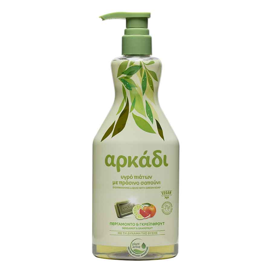 Αρκάδι Υγρό Απορρυπαντικό Πιάτων Περγαμόντο & Γκρέιπφρουτ 550ml.