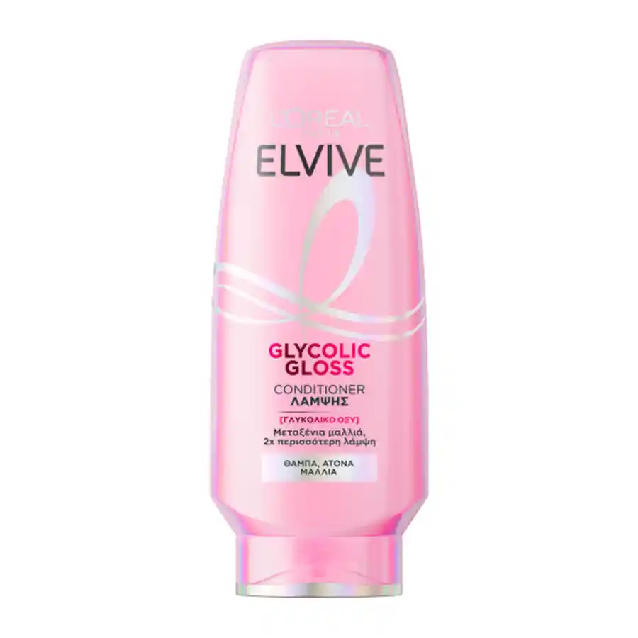 L'oreal Elvive Conditioner Glycolic Gloss Για Θαμπά Άτονα Μαλλιά 300ml.