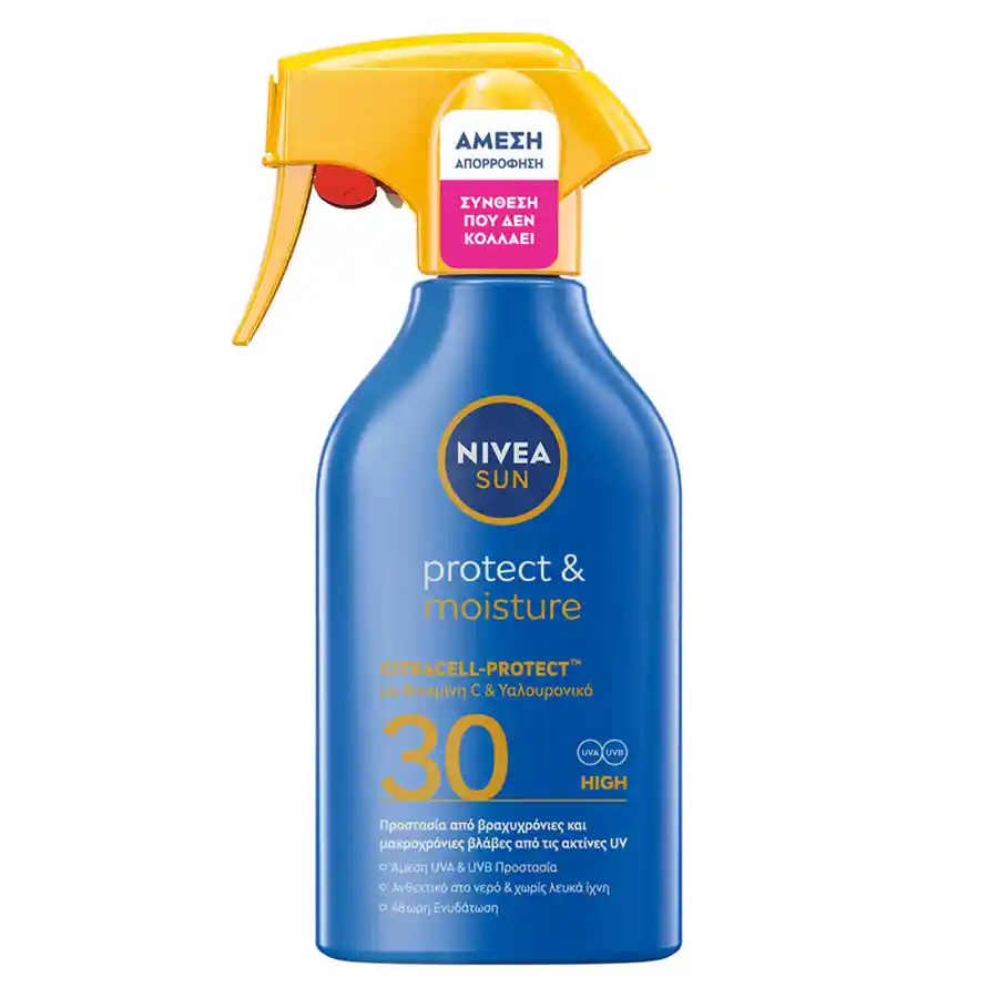 Nivea Sun Protect & Moisture Αντηλιακό Trigger Σπρέι SPF30 250ml.