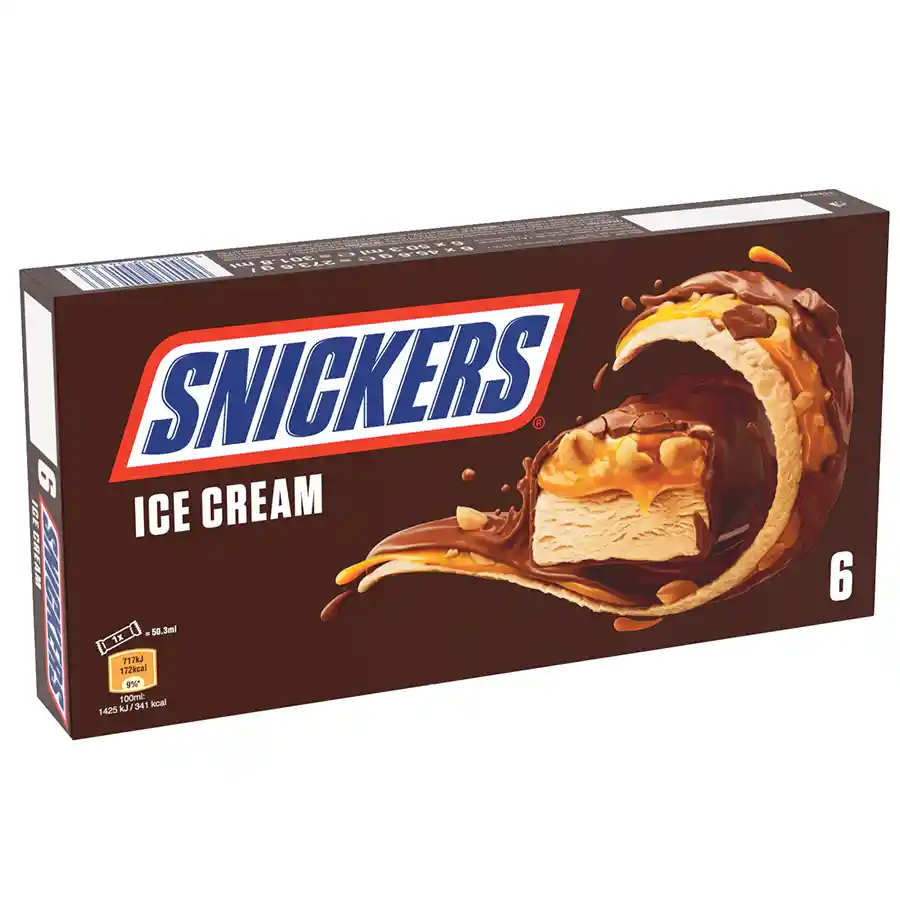 Snickers Ice Bar Multi Παγωτό 6x45,6γρ. /6x50,3ml.