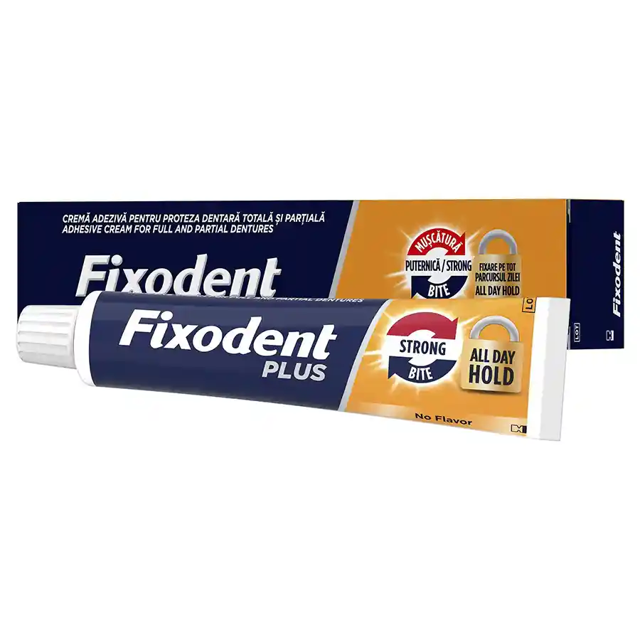 Fixodent Plus Στερεωτική Κρέμα Για Τεχνητή Οδοντοστοιχία Δυνατό Κράτημα 57γρ.