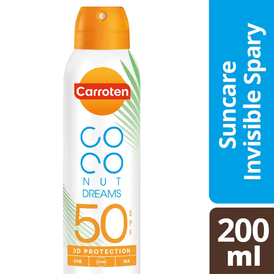 Carroten Coconut Dreams Αντηλιακό Ξηρό Mist Easy Spray SPF50 200ml.
