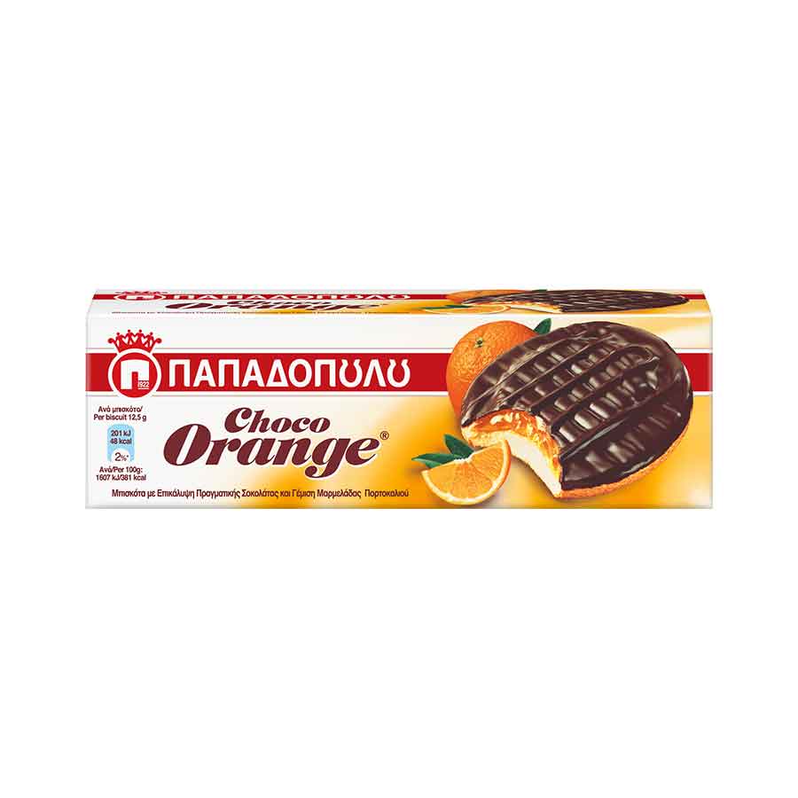 Παπαδοπούλου Chocorange Μπισκότα 150γρ.