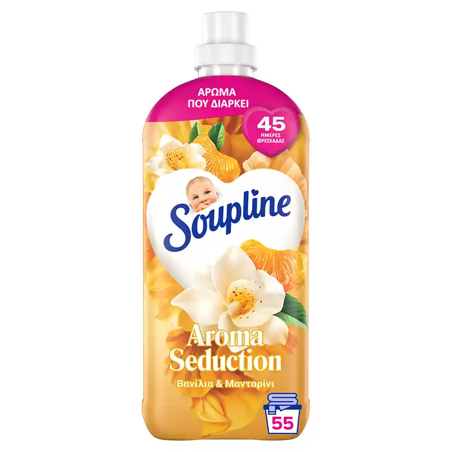 Soupline Aroma Συμπυκνωμένο Μαλακτικό Ρούχων Βανίλια & Μανταρίνι 55mez. 1,155lt.