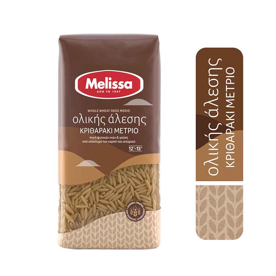 Melissa Κριθαράκι Μέτριο Ολικής Άλεσης 500γρ.