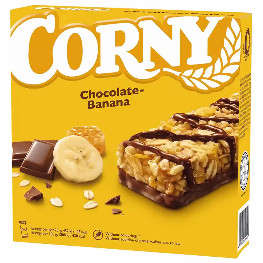 Corny Μπάρες Δημητριακών Σοκολάτα Μπανάνα 6x25γρ.