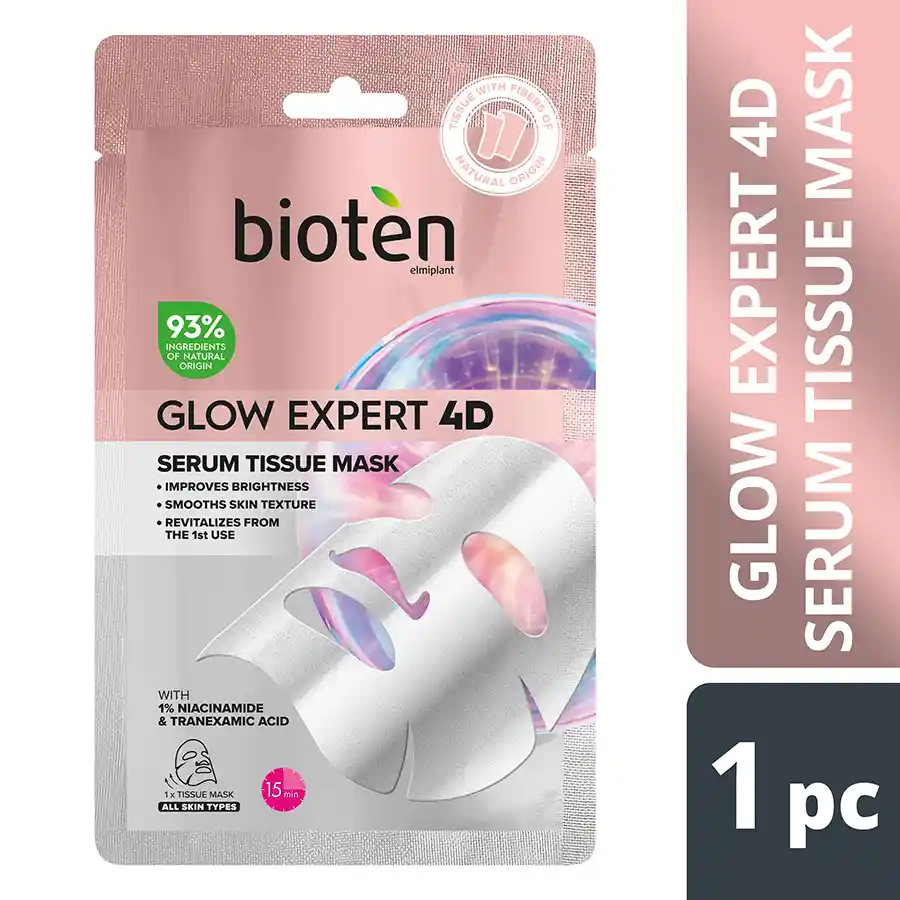 Bioten Glow Expert 4D Υφασμάτινη Μάσκα Προσώπου 1τεμ.