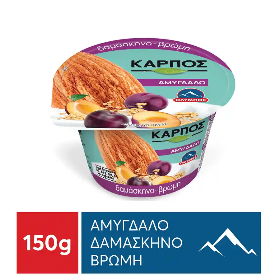 Όλυμπος Φυτικό Επιδόρπιο Καρπός Αμυγδάλου Δαμάσκηνο & Βρώμη 150γρ.