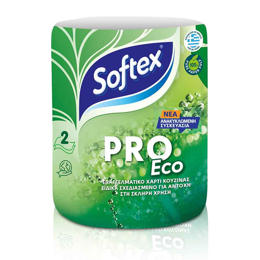 Softex Pro Eco Χαρτί Κουζίνας 2Φύλλων 433γρ. 1τεμ.